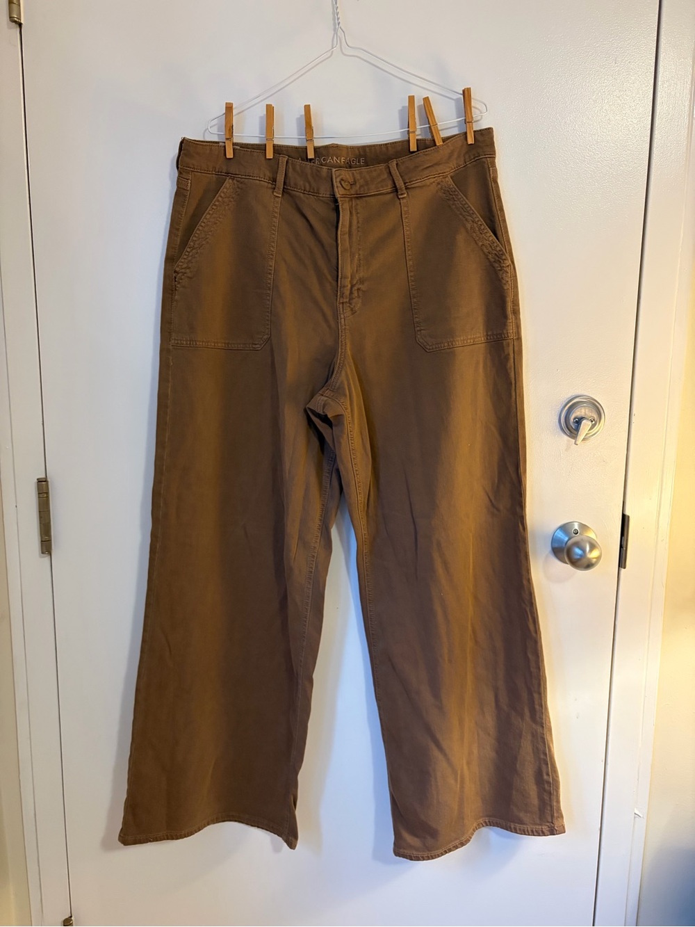 American Eagle Dreamy drape super stretch high-waisted baggy wide leg pant